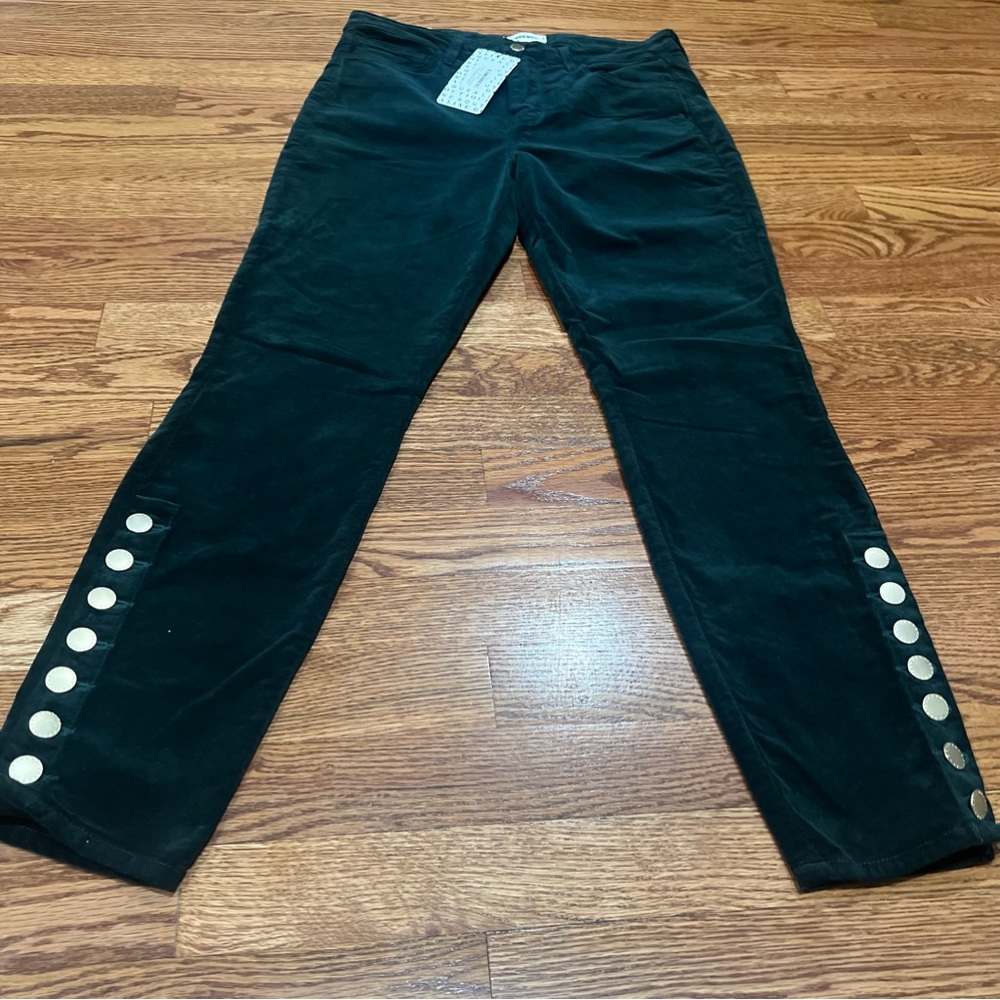 Women's Black Jeans with Button Detail